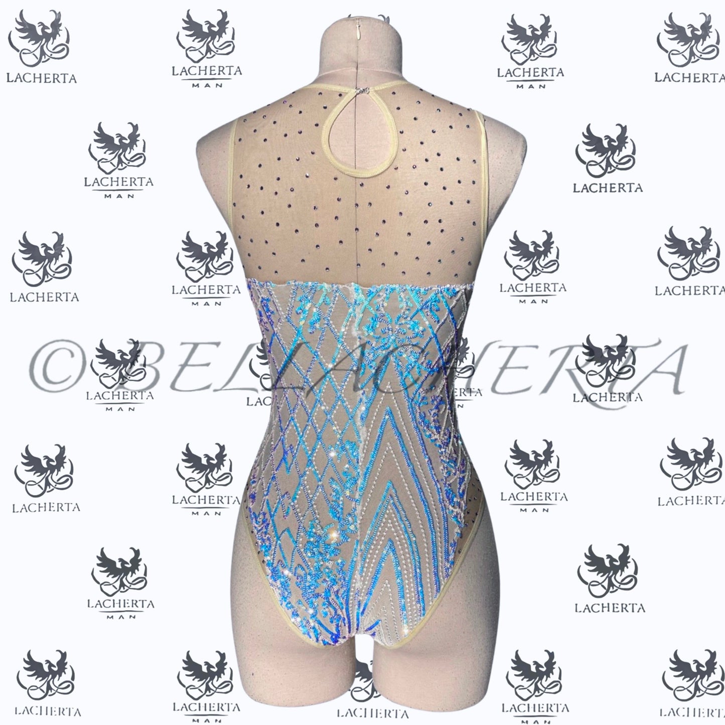 Rhinestone Sequined Dancing Bodysuit