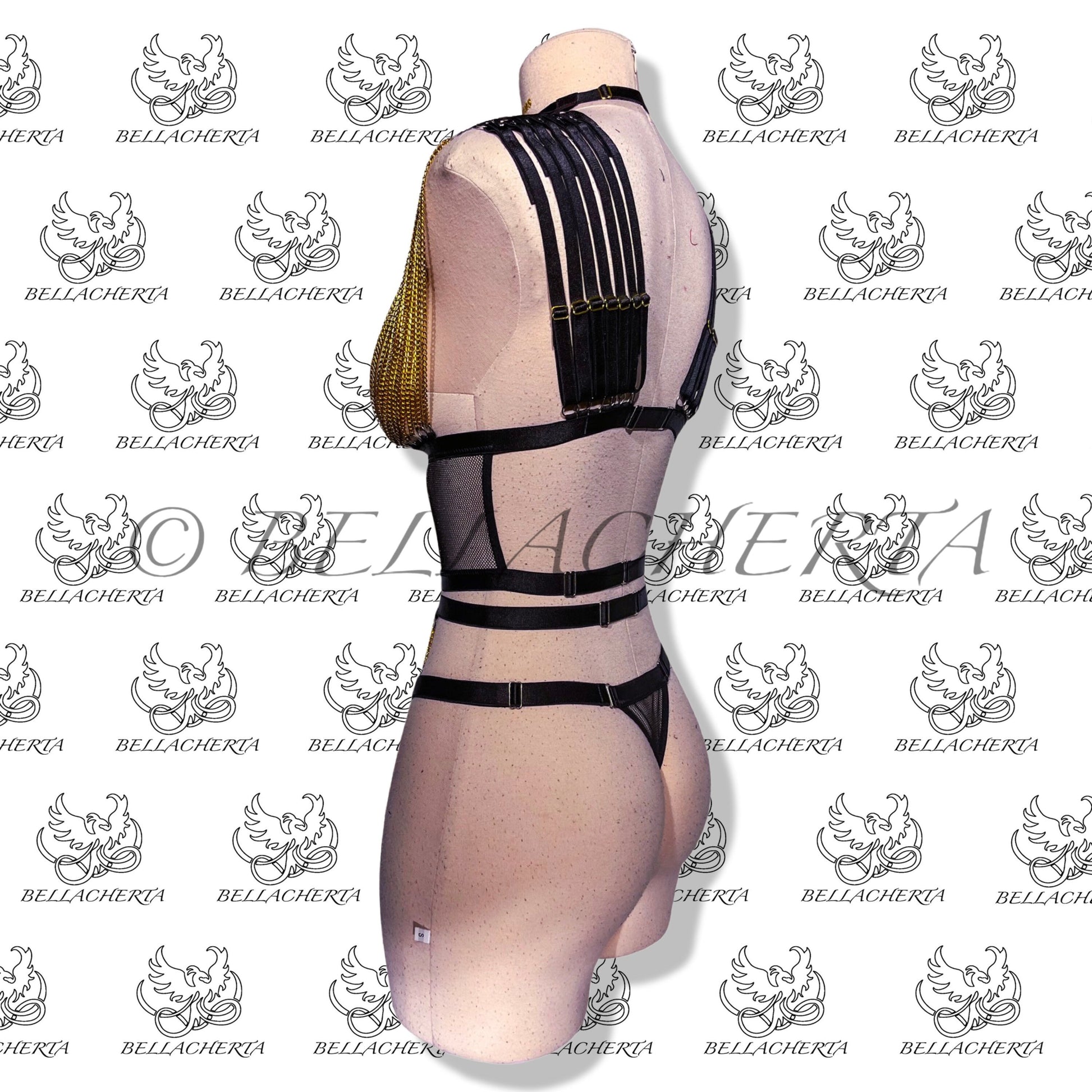 Chainlink Top with Matching Choker, Thong and Thigh Garter