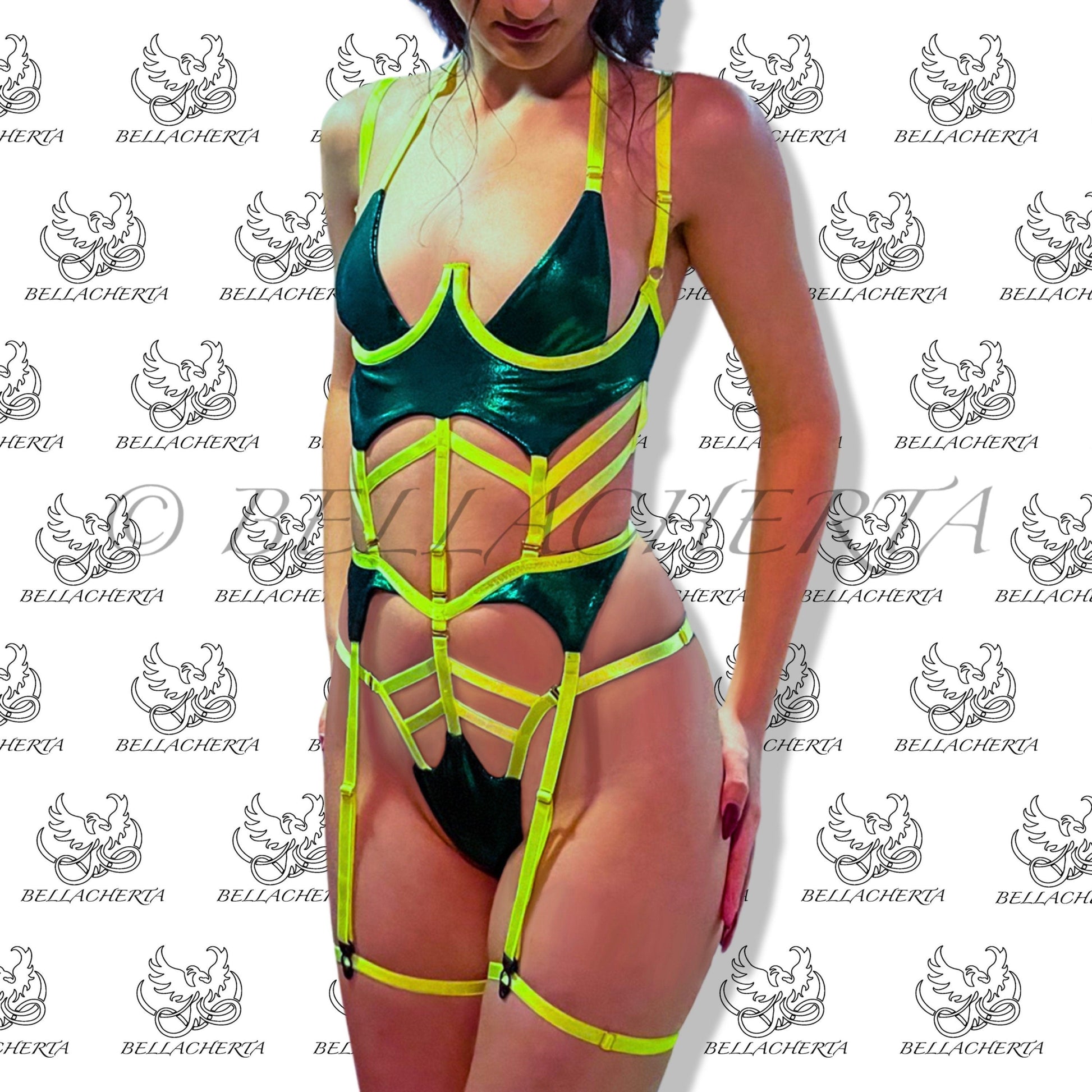 Adjustable Straps Lollipop Army Sexy Role Playing Halloween Lingerie Set