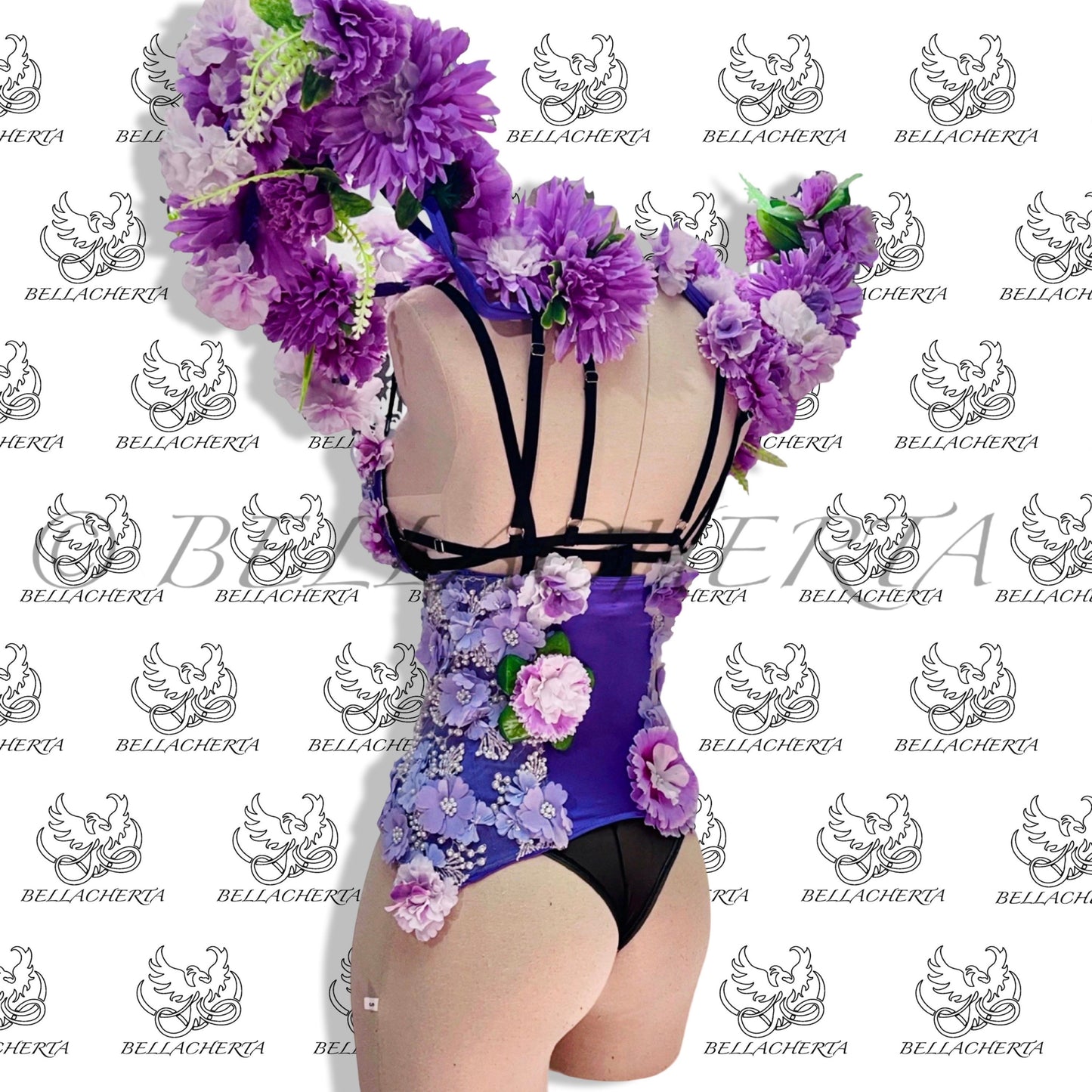 Artificial Flowers Lingerie set