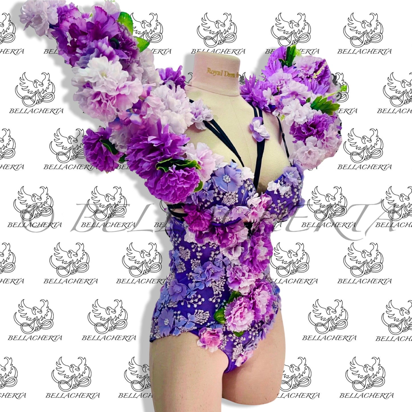 Artificial Flowers Lingerie set