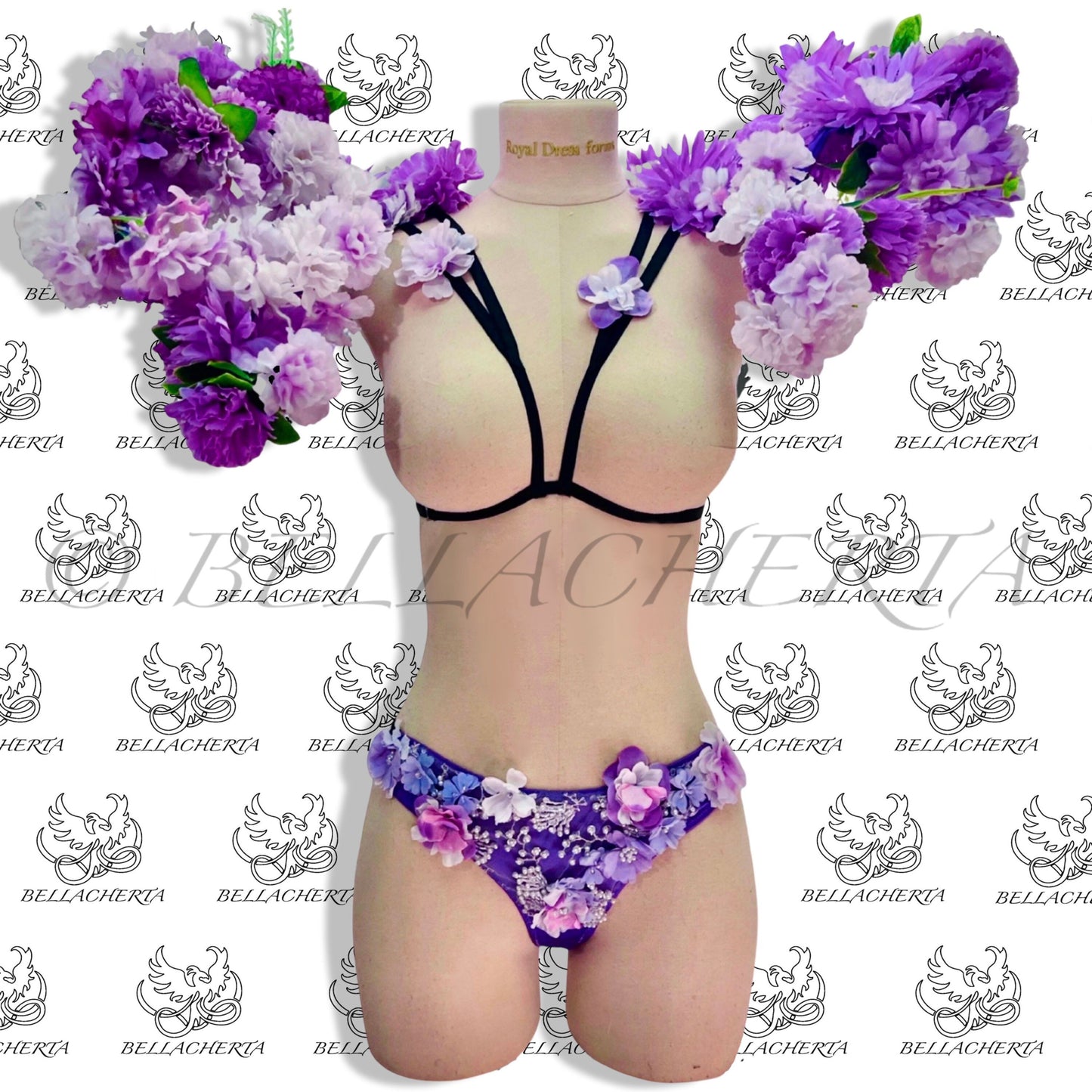 Artificial Flowers Lingerie set