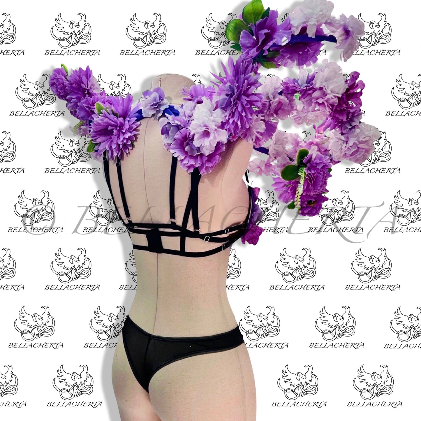 Artificial Flowers Lingerie set