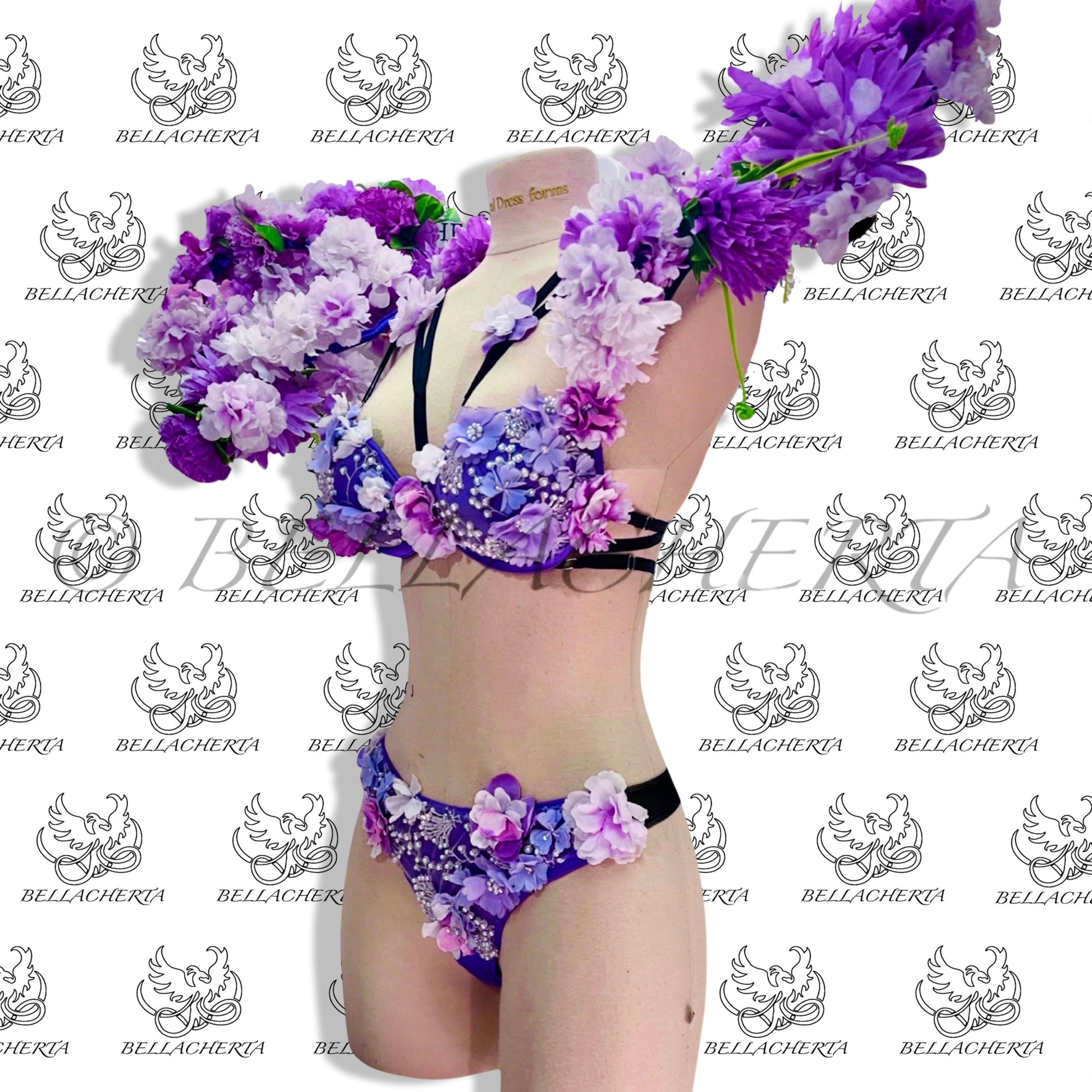 Artificial Flowers Lingerie set