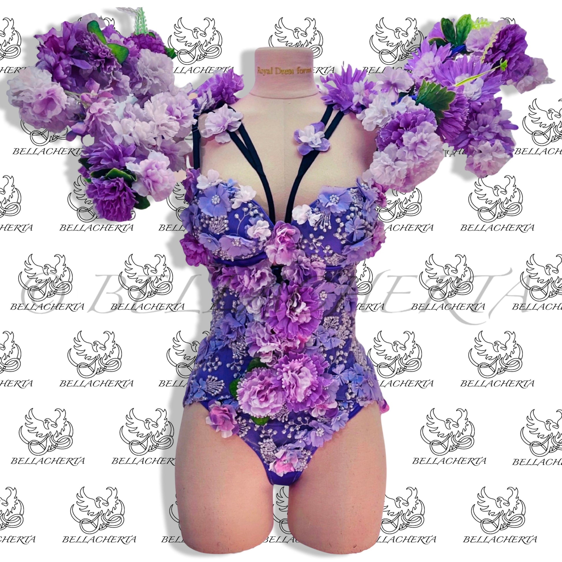 Artificial Flowers Lingerie set