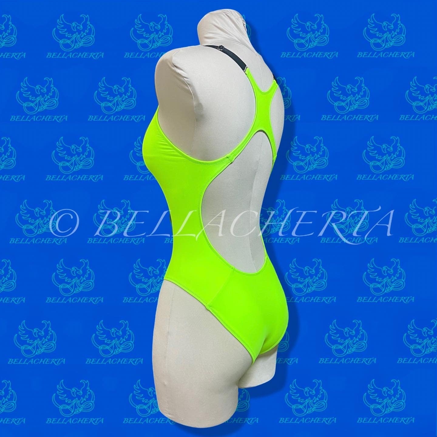 Neon-bright One-piece Swimsuit With Adjustable Straps