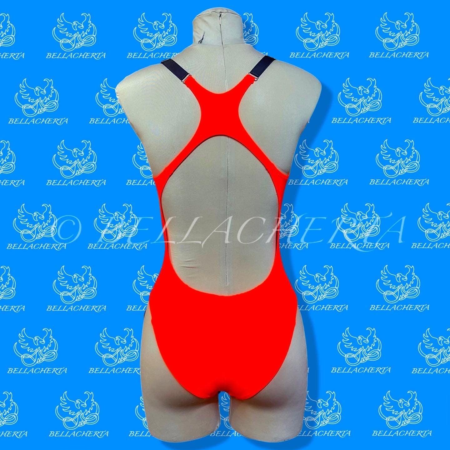 Neon-bright One-piece Swimsuit With Adjustable Straps