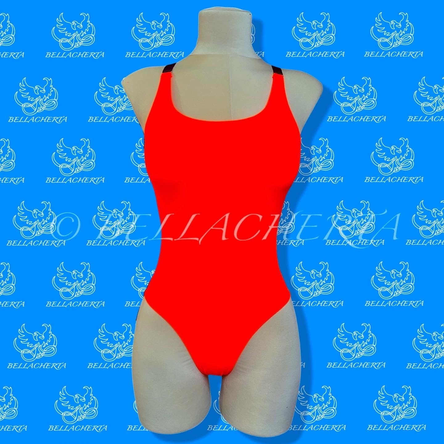 Neon-bright One-piece Swimsuit With Adjustable Straps