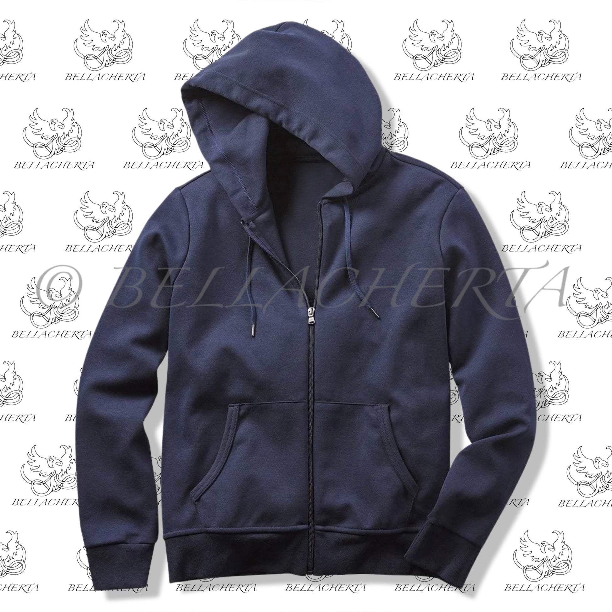 Modern Classic Drawstring Hoodie With Front Zipper