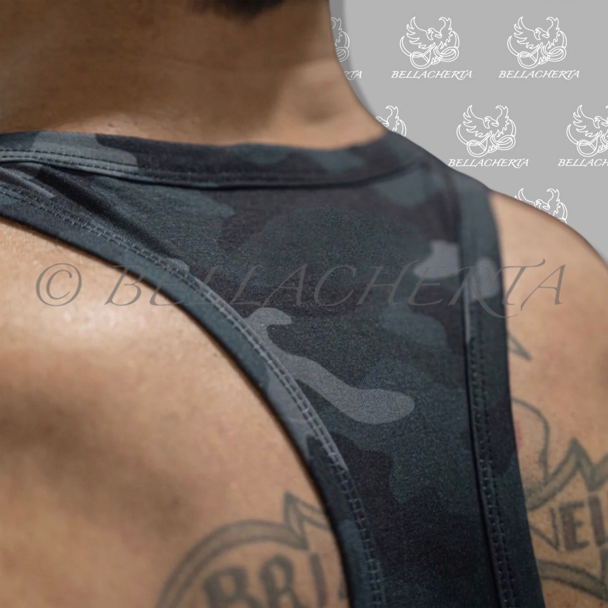 Gym Muscle Racer Back Sports Tank Top for Men