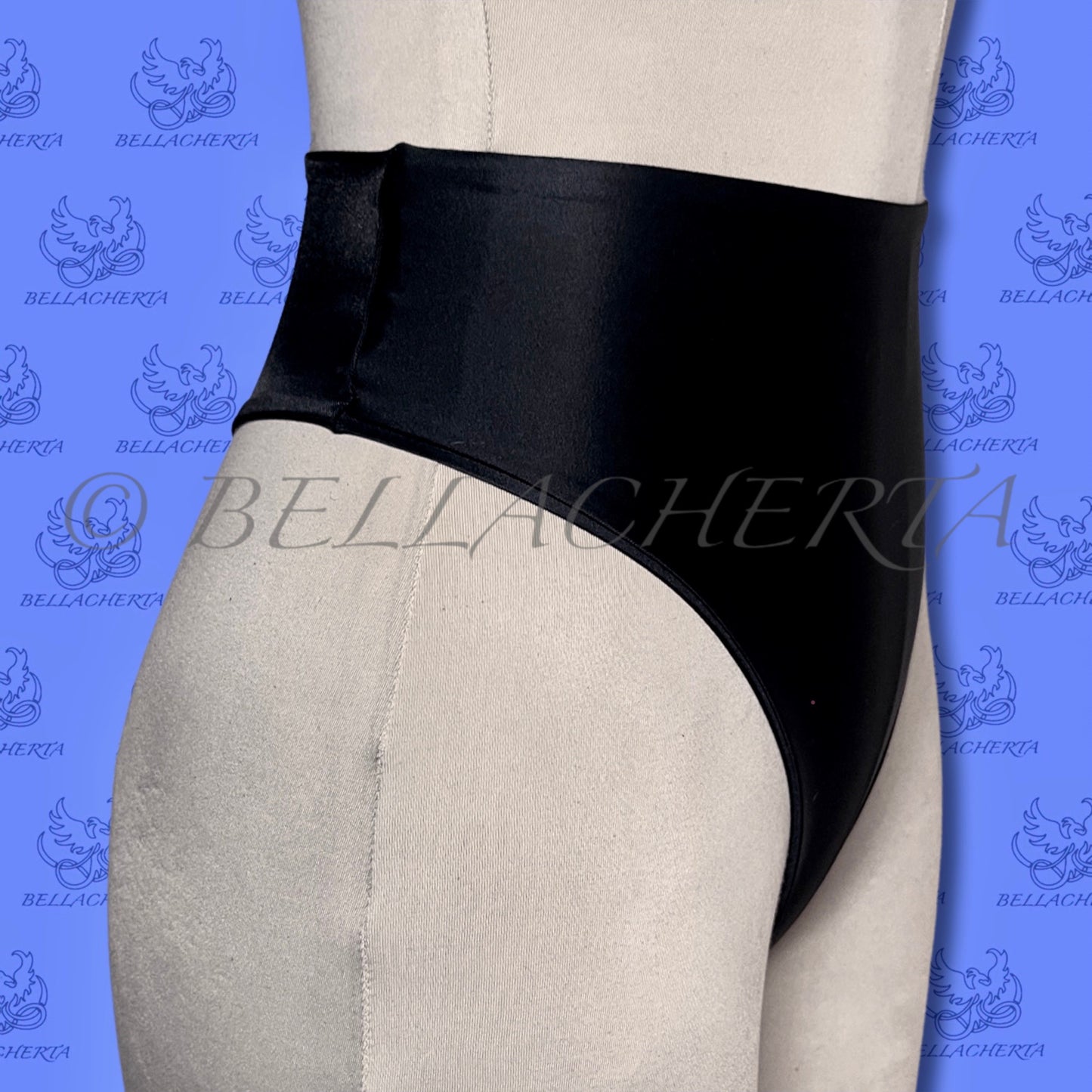 Solid High Waist Thong Back Panties. Made in the USA