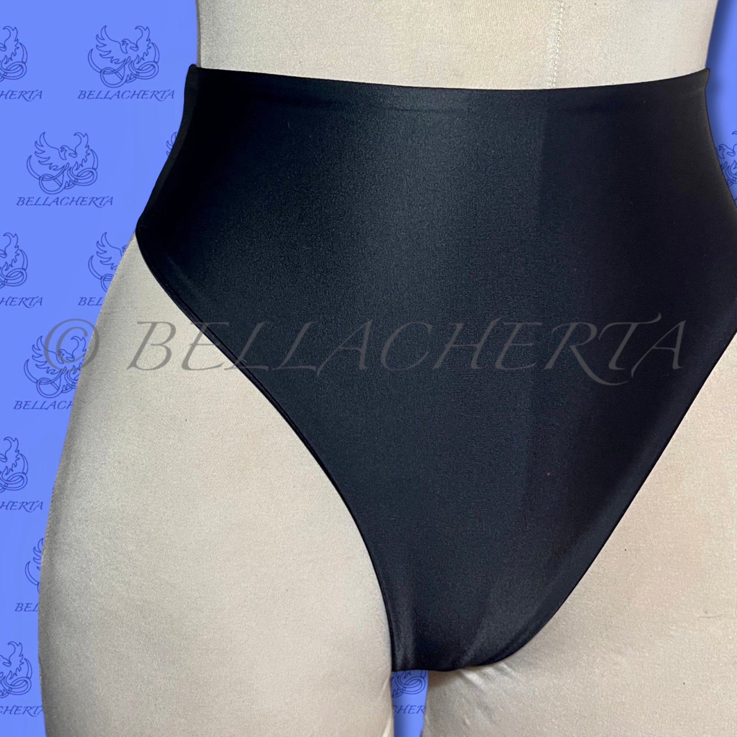 Solid High Waist Thong Back Panties. Made in the USA