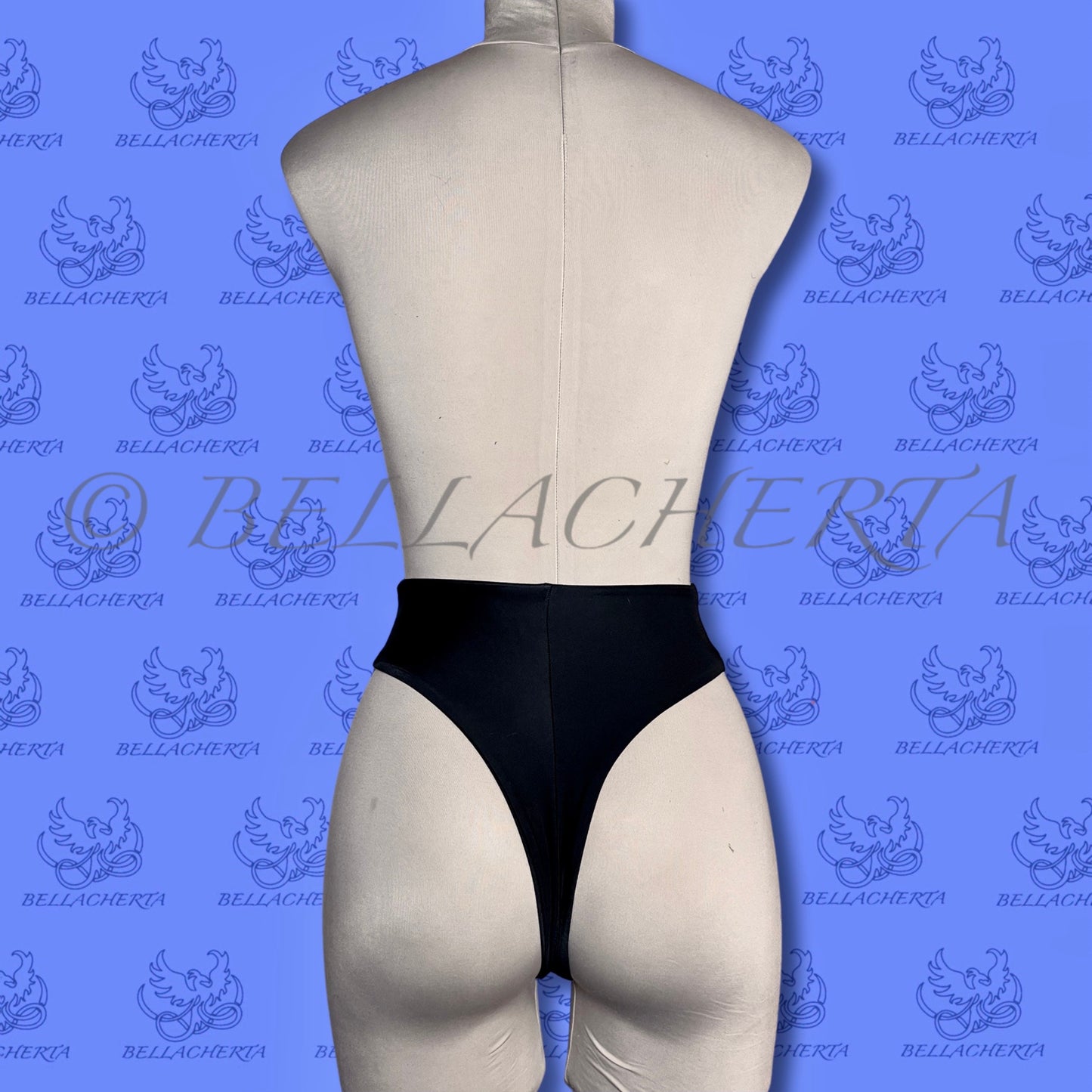 Solid High Waist Thong Back Panties. Made in the USA