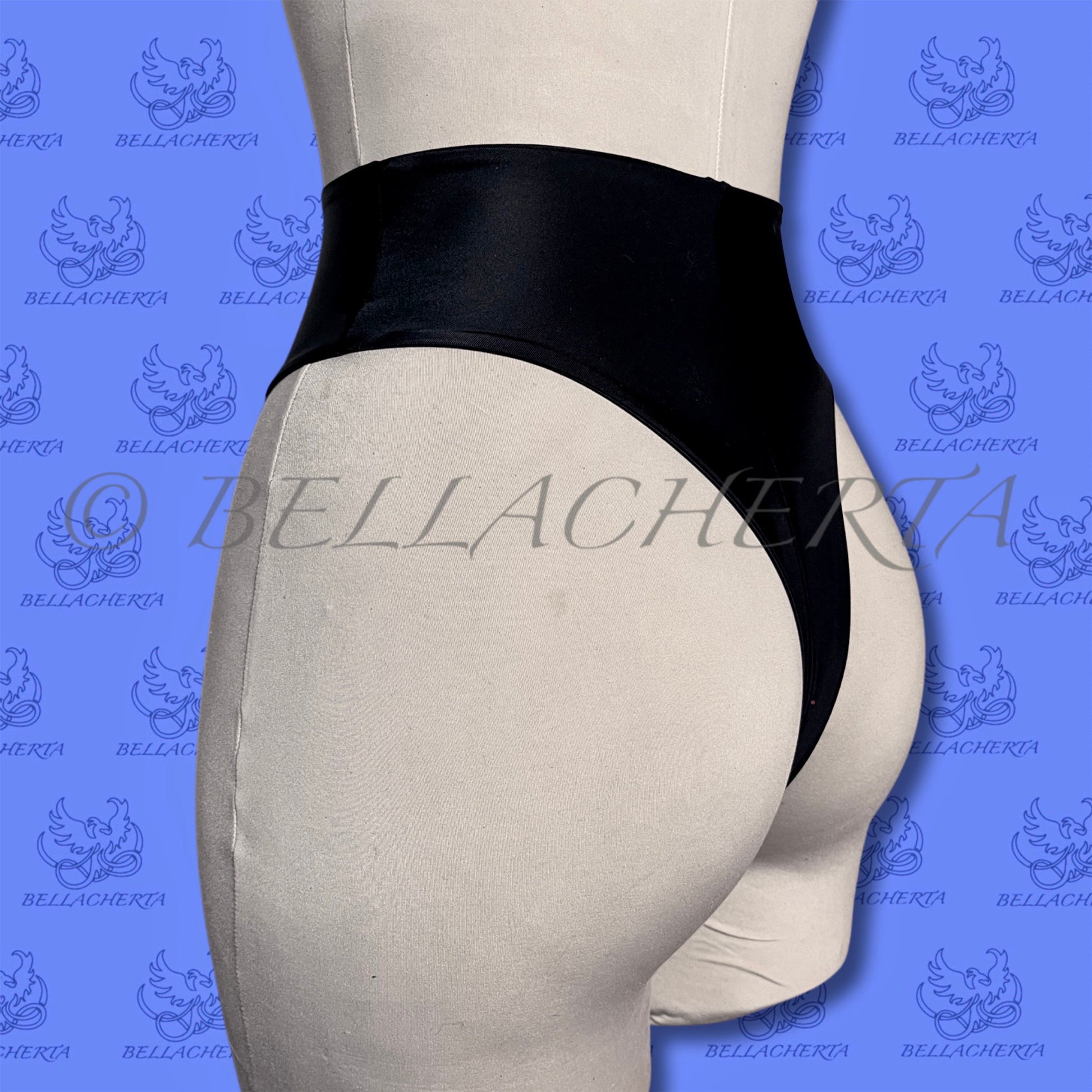 Solid High Waist Thong Back Panties. Made in the USA