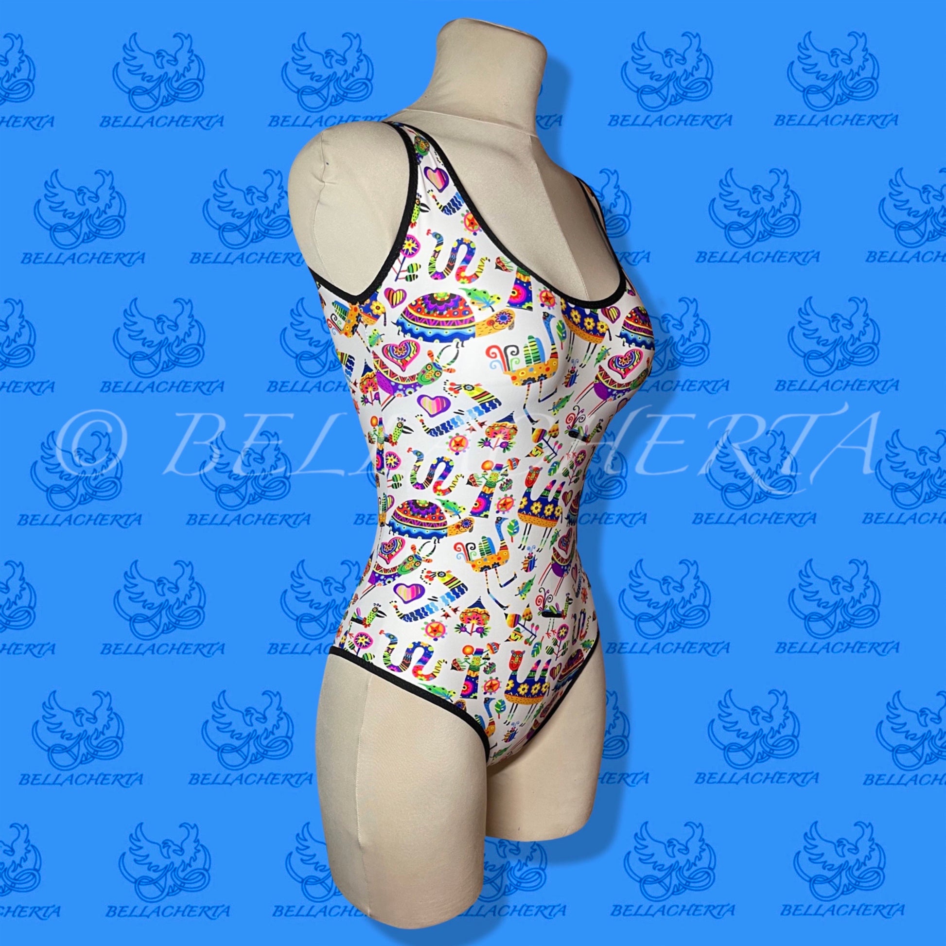 One-piece Swimsuit, Trim Decorated