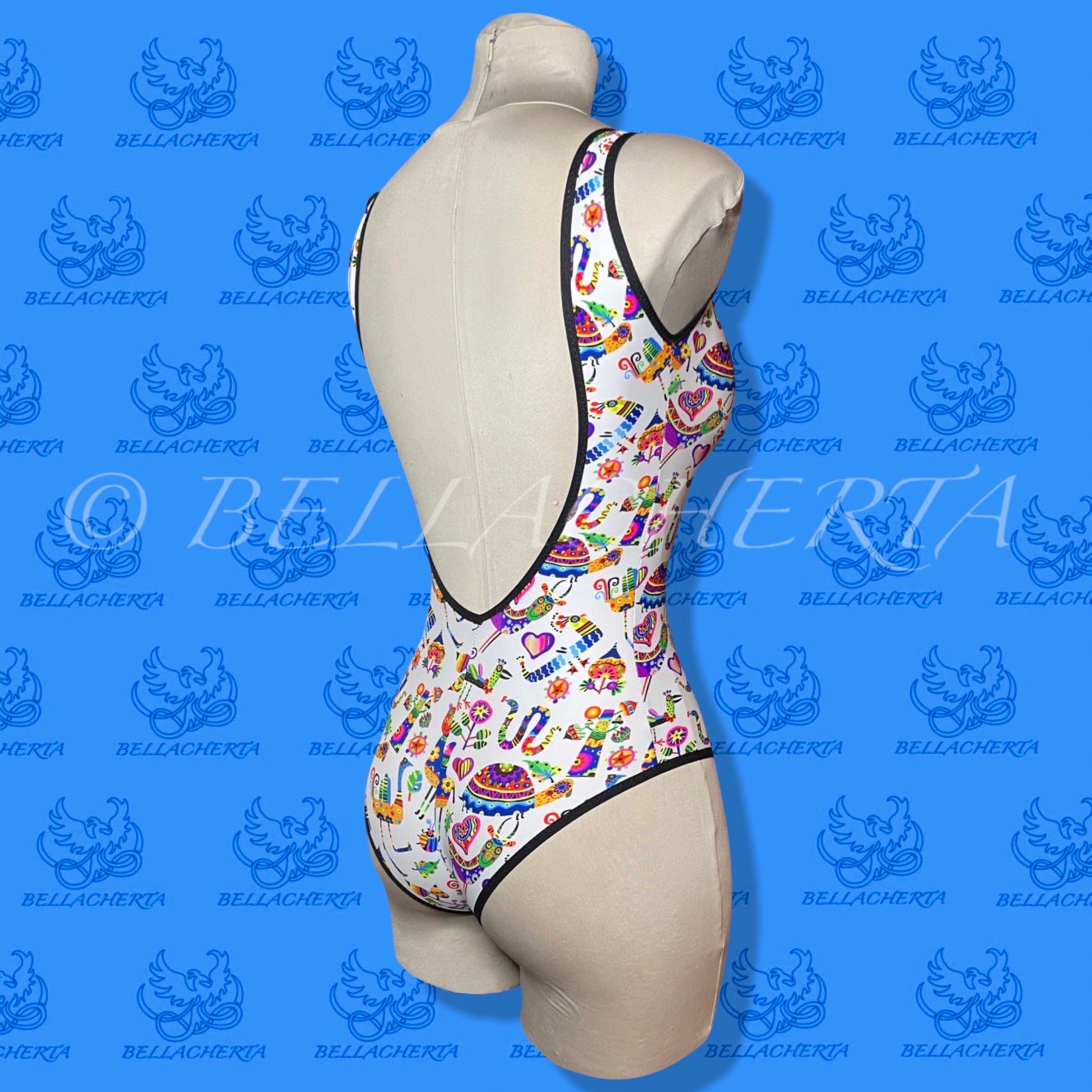 One-piece Swimsuit, Trim Decorated