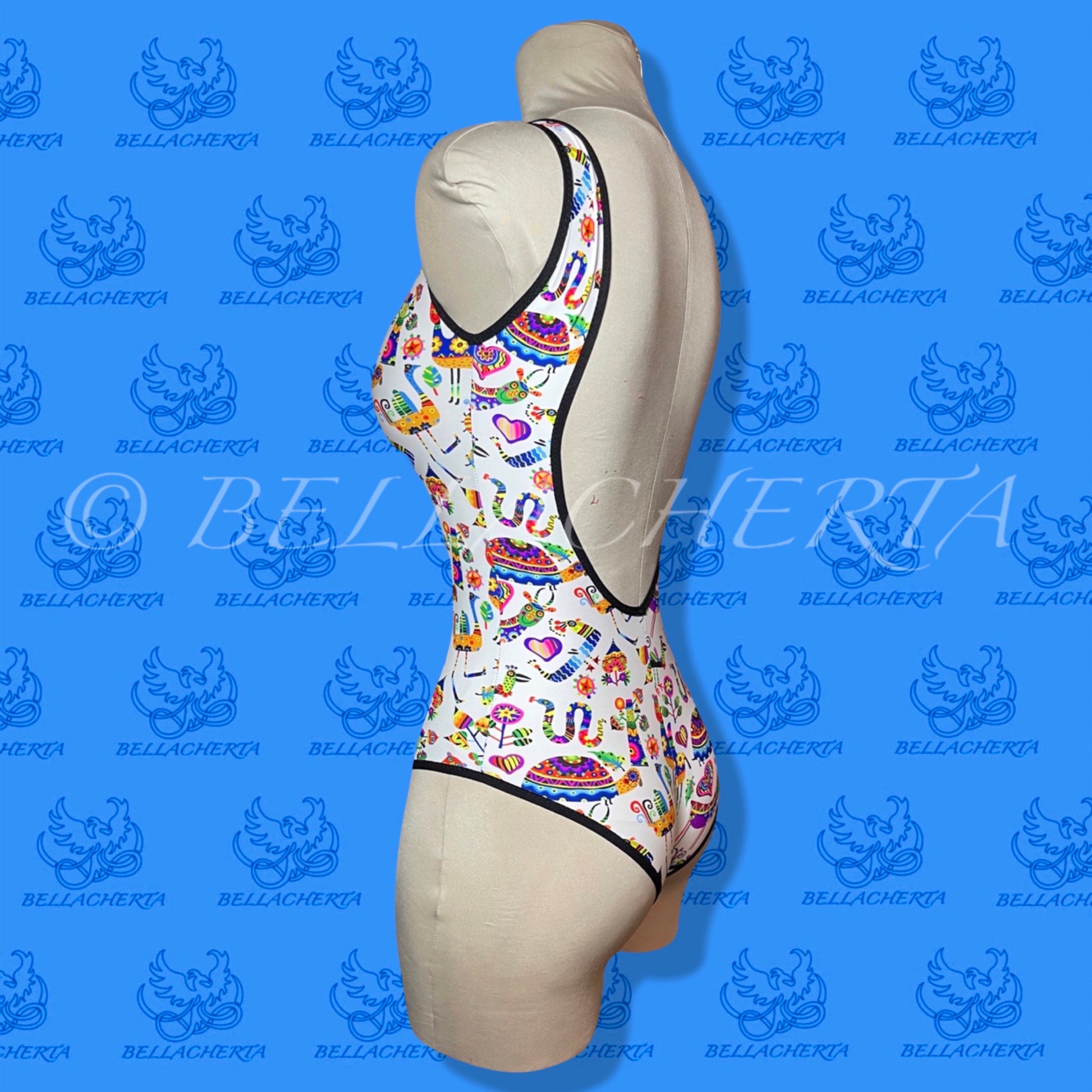 One-piece Swimsuit, Trim Decorated