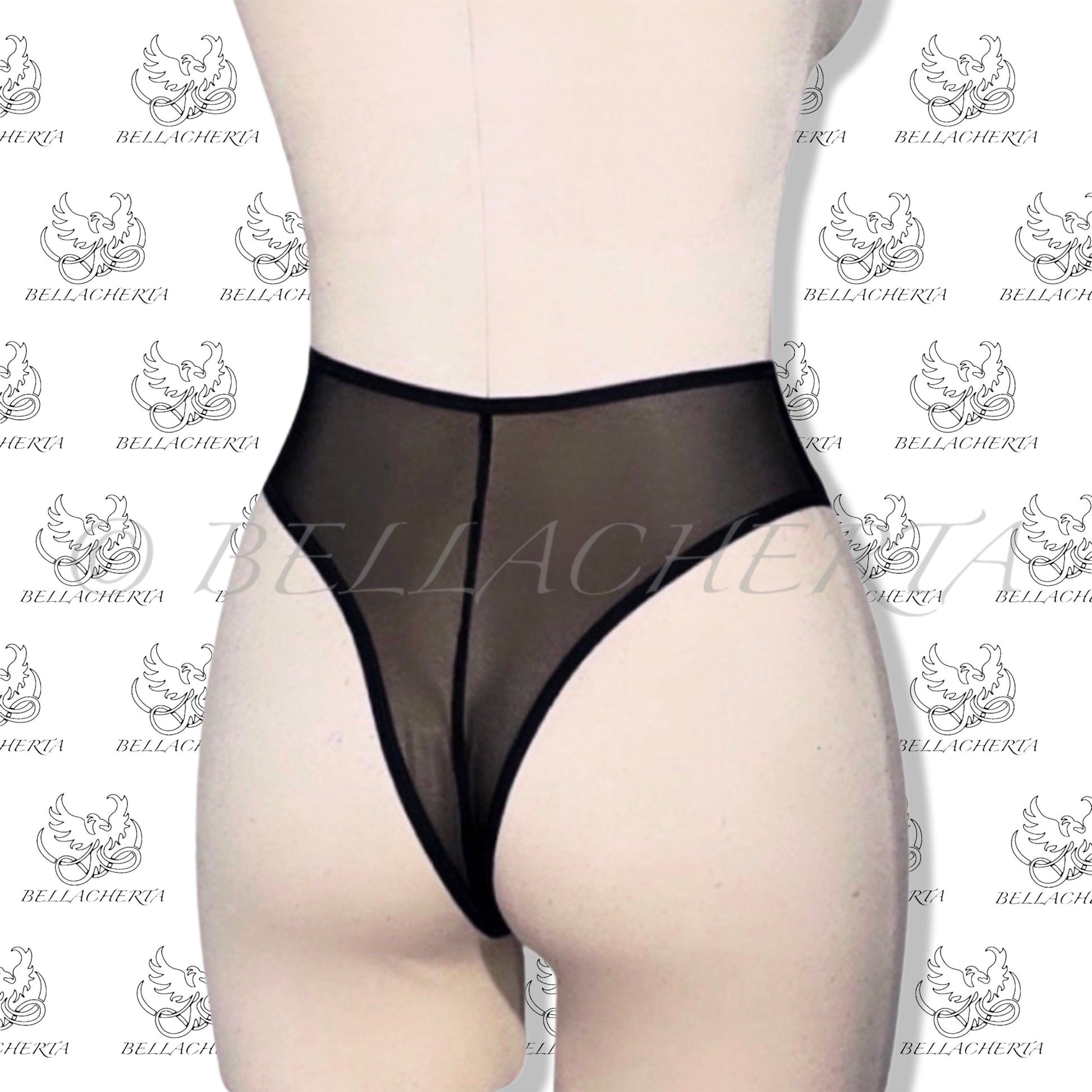 High Rise High Leg Mesh Panty