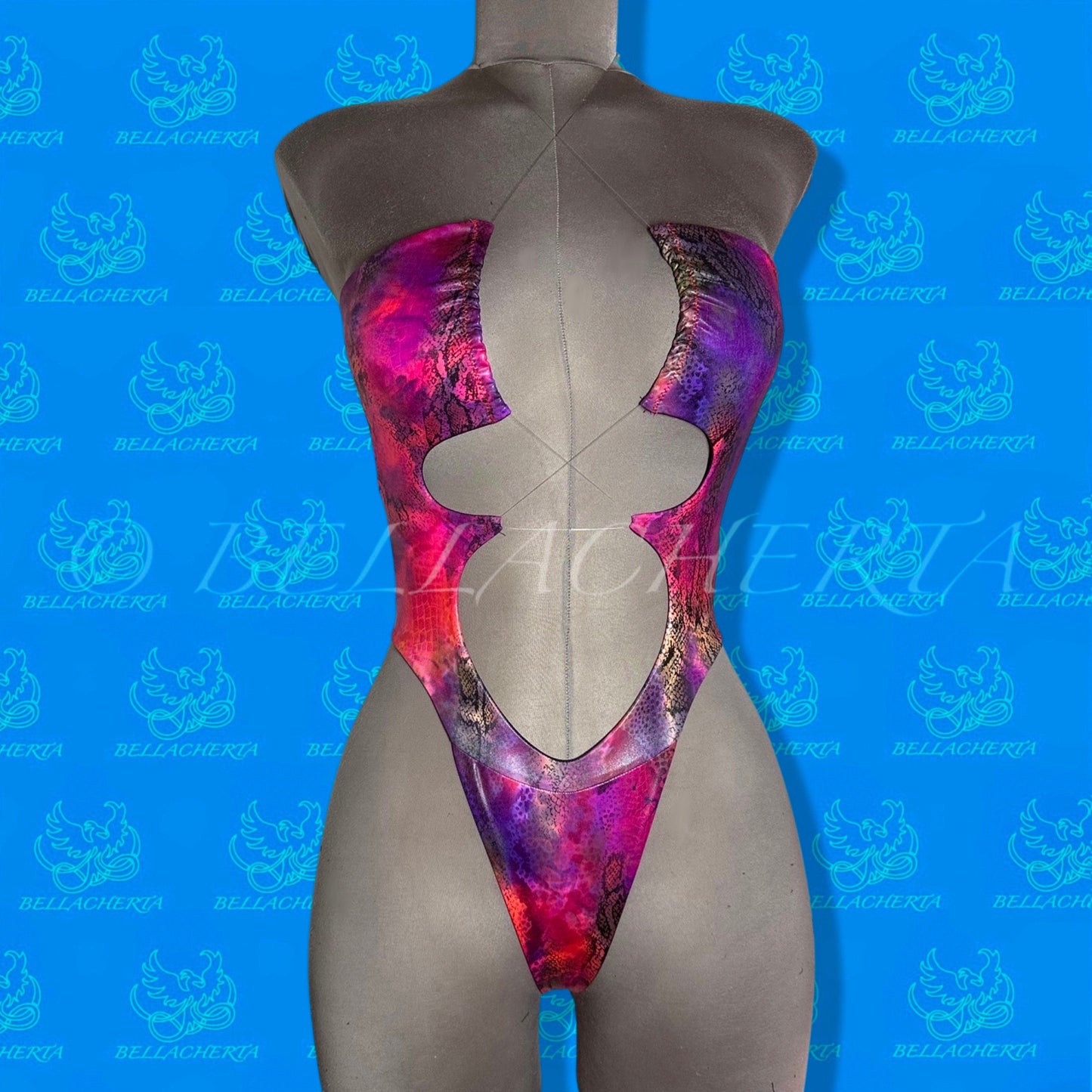 Extreme Cutout One-piece Swimsuit, G-string T-String bottom, exotic dancewear