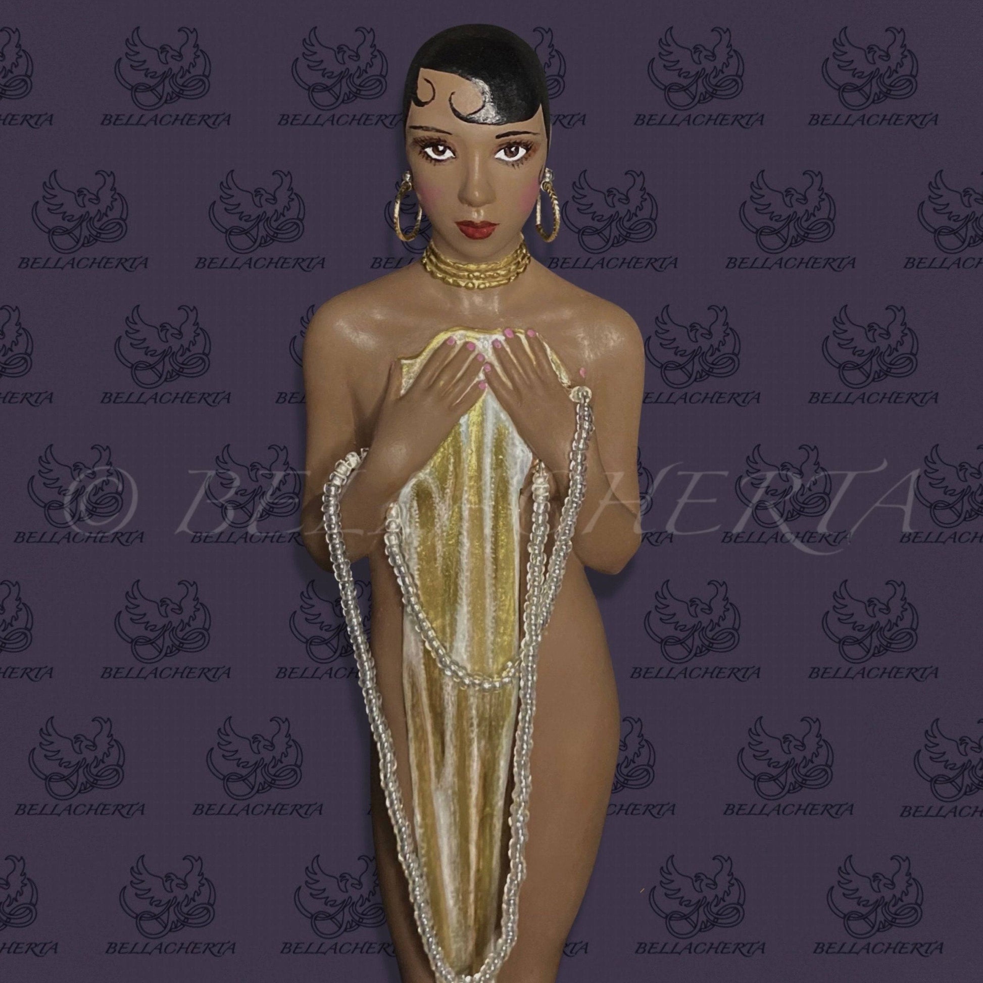 Josephine Baker Roaring 20s Collectible Figurine with Elements of a Doll, Limited Edition