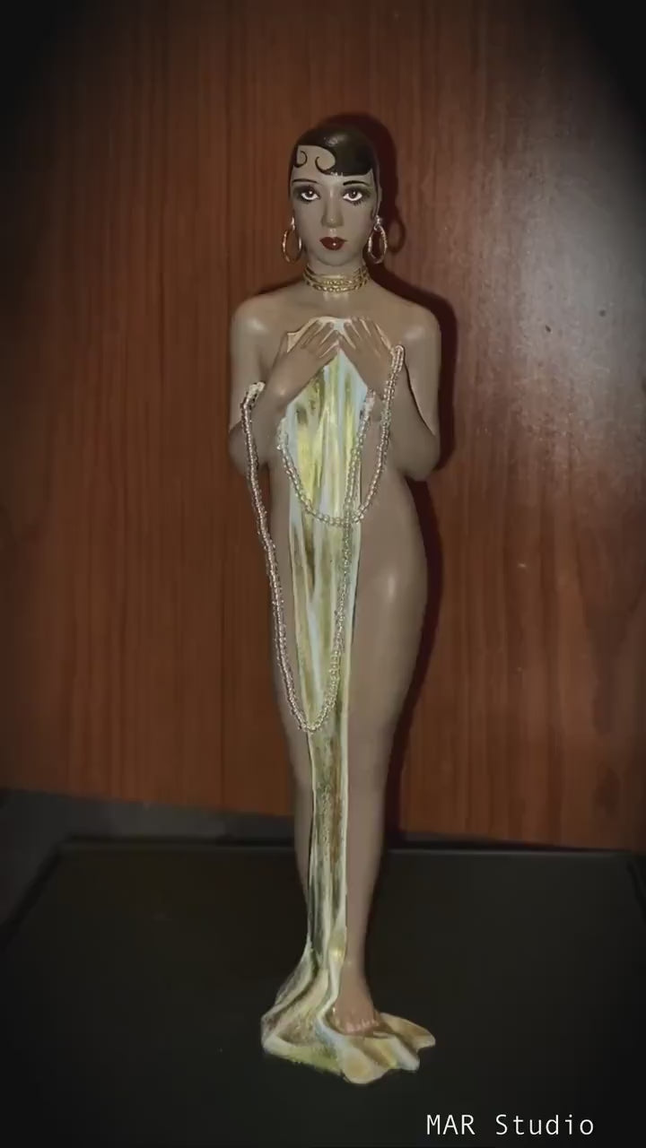 Josephine Baker Roaring 20s Collectible Figurine with Elements of a Doll, Limited Edition